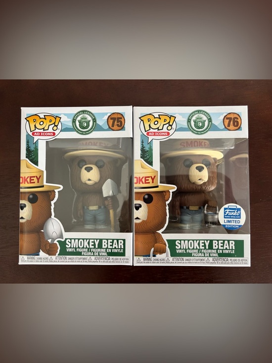 Funko Other - Funko Pop! AD Icons: Smokey Bear with Shovel #75 and Bucket #76 Exclusive